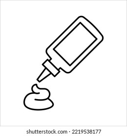 Glue bottle outline icon. Latex glue simple line vector icon. vector illustration on white background.