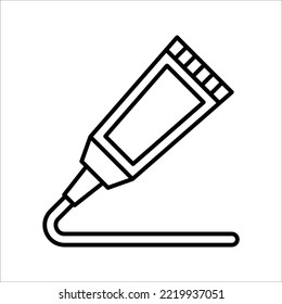 Glue bottle outline icon. Latex glue simple line vector icon. vector illustration on white background.