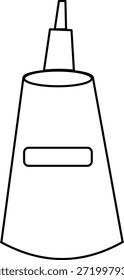 Glue Bottle Outline Vector Icon