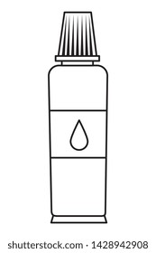glue bottle school supply icon