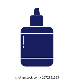 glue bottle, silhouette style icon vector illustration design