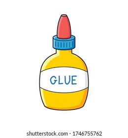 Glue bottle tube isoilated cartoon icon vector