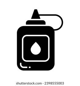 Glue bottle, used for fixing purpose in art projects, icon of glue jar
