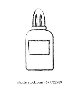 glue bottle utensil school tool icon