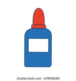 glue bottle utensil school tool icon