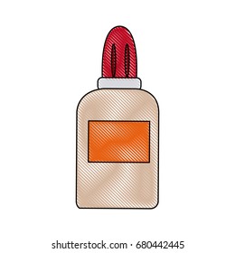 glue bottle utensil school tool icon
