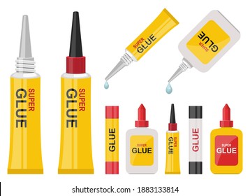 Glue bottle vector design illustration isolated on white background - Shutterstock ID 1883133814