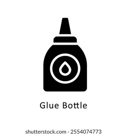 Glue Bottle vector Glyph Cricle Icon.Eps file 10