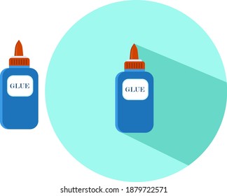 Botella de brillo, ilustración, vector sobre fondo blanco.
