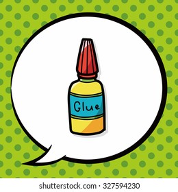 glue color doodle, speech bubble