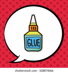 glue color doodle, speech bubble