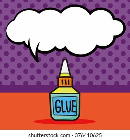 glue color doodle, speech bubble