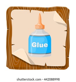 Glue colorful icon. Vector illustration in cartoon style