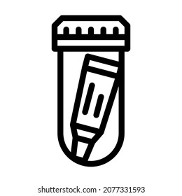 glue in container line icon vector. glue in container sign. isolated contour symbol black illustration