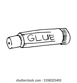 Glue Doodle Icon Vector Simple Desain