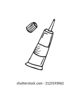 Glue Doodle Icon Vector Simple line design