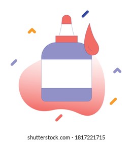 
Glue, drop, bottle, stationery glue  fully editable vector icon

