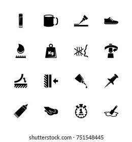 Glue - Expand to any size - Change to any colour. Flat Vector Icons - Black Illustration on White Background.