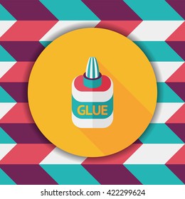 glue flat icon with long shadow,eps10
