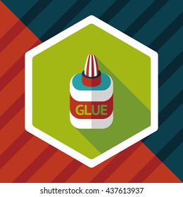 glue flat icon with long shadow,eps10