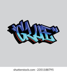 glue graffiti vector tagging letter word text street art