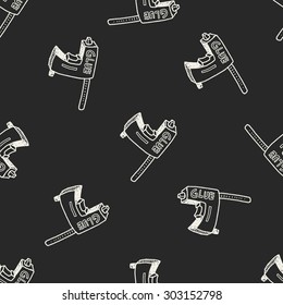 Glue gun doodle seamless pattern background