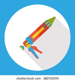 Glue gun flat icon