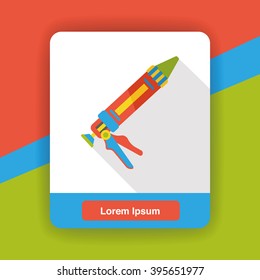 Glue gun flat icon