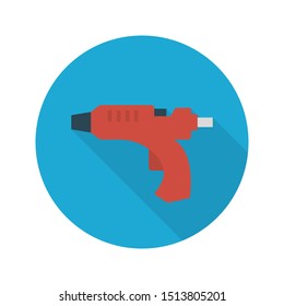 glue gun glyph flat vector icon