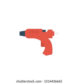 glue gun glyph flat vector icon