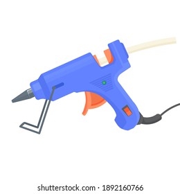 Glue Gun. Hot Pistol Equipment For Craft And Art. Vector