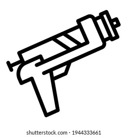 Glue gun icon. Outline glue gun vector icon for web design isolated on white background