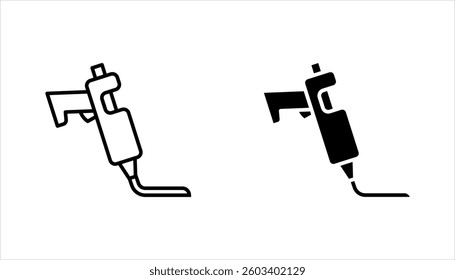 glue gun icon set. Linear style sign for mobile concept and web design. Vector illustration on white background