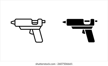 glue gun icon set. Linear style sign for mobile concept and web design. Vector illustration on white background