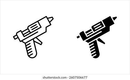 glue gun icon set. Linear style sign for mobile concept and web design. Vector illustration on white background