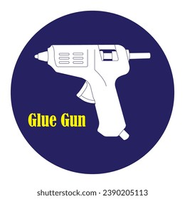 Diseño de símbolo vectorial del icono de la pistola de lupa