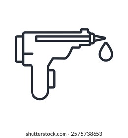 glue gun icon. vector.Editable stroke.linear style sign for use web design,logo.Symbol illustration.