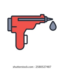 glue gun icon. vector.Editable stroke.linear style sign for use web design,logo.Symbol illustration.