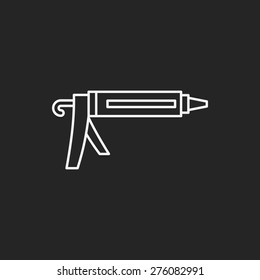 Glue gun line icon