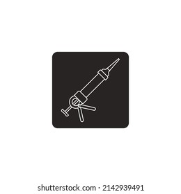 Glue gun logo vector .illustration design template.