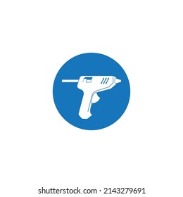Glue gun logo vector .illustration design template.