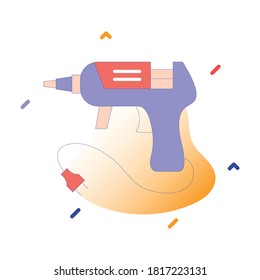 
Ametralladora, pegamento, pistola, herramienta de vectores completamente editable
