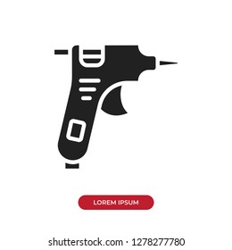 Glue gun vector icon