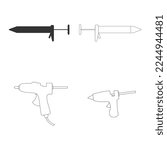Glue gun vector icon .illustration design template.