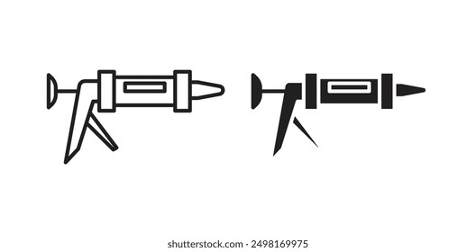 Icono de Vector de pistola de pegamento en color negro.
