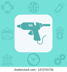 Glue gun vector icon sign symbol
