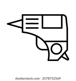 Glue Gun Vector Line Icon Design