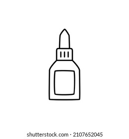Glue-Symbol auf schwarzem Hintergrund, Stil einzeln auf weißem Hintergrund