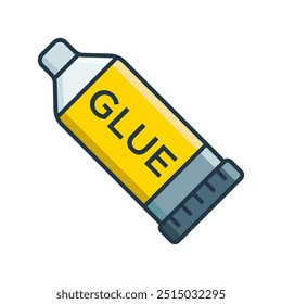 glue icon of color style design vector template