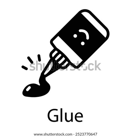 Glue icon designed in sketchy style 